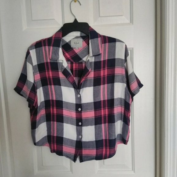 Rails Button Down Cropped Shirt - Picture 2 of 8